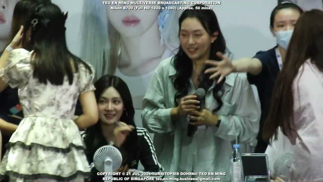 South Korean Girl Group Aespa Fan Sign Event at Plaza Singapura Singapore on 21 July 2024 Sunday