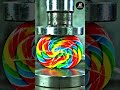 🍭 Giant Lollipop vs Hydraulic Press 💥 Satisfying Candy Crush! 😱 #Shorts