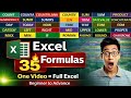 Excel Top 35 Most Important Formulas in Hindi | All Excel Functions Step by Step