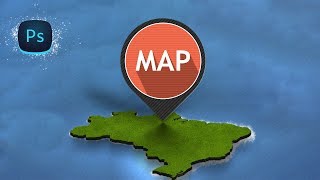 How to Design Vector Map Pointer in Photoshop