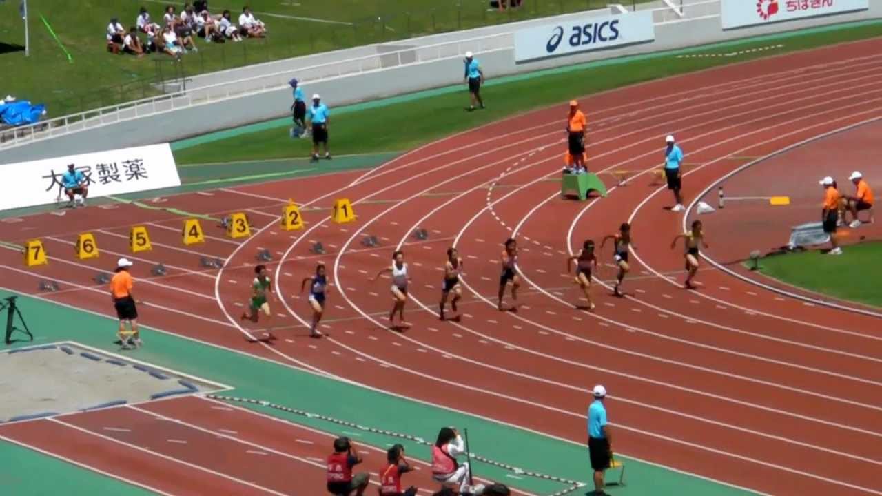 全国中学校陸上競技 女子 100m 準決勝 4 12 8 22 Youtube