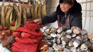 Популярная УЛИЧНАЯ ЕДА  Бишкек. Ош базар. Popular STREET FOOD Bishkek. Osh Bazaar