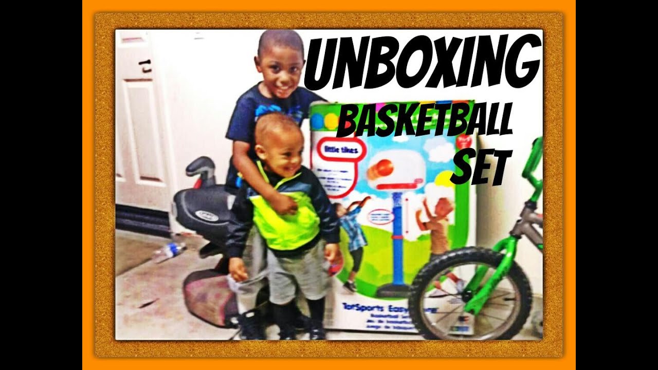 FUN UNBOXING: LITTLE TIKES BASKETBALL SET !! - YouTube