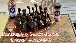 Jaw-dropping Blueberry & Black Garlic Chicken Lollipops - Sous Vide & Smoked