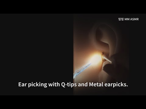[ASMR] 엄청 딱딱한 돌귀지 파는 귀청소/ Tingly ear cleaning- Hard earwax picking sound/No talking