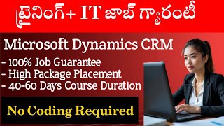Training and Job Guarantee On Microsoft Dynamics CRM || No Coding Required 