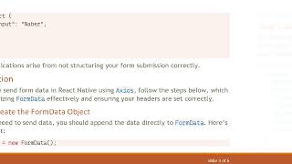 Sending Form Data in React Native with Axios