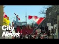 Truck convoy arrives in Toronto