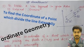 A point divide the line segment Externally,Coordinate Geometry,10th Std Maths NCERT, CBSE, Lecture 4