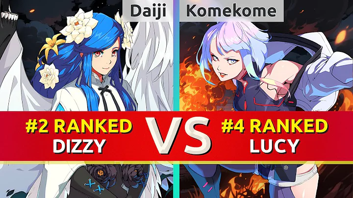 GGST ▰ Daiji (#2 Ranked Dizzy) vs Komekome (#4 Ranked Lucy). High Level Gameplay