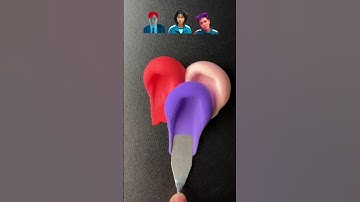 Squid Game character mixing Guess the mixed color #squidgame #satisfying #colormixing #mix