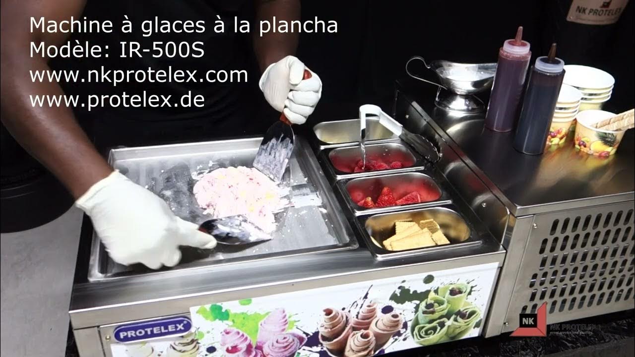 Machine à glaces à la plancha IR 500S, ice cream rolls, glaces thailandaise  