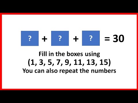      1 3 5 7 9 11 13 15   30