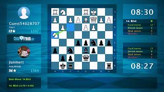 Chess Game Analysis: Guest54028707 - Junmert, 0-1 (By ChessFriends.com)
