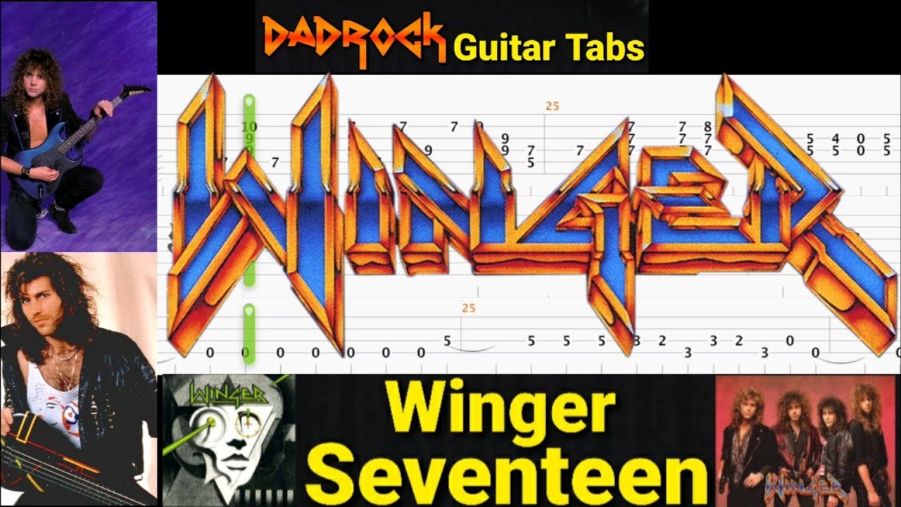Seventeen - Winger - Guitar + Bass TABS Lesson - YouTube
