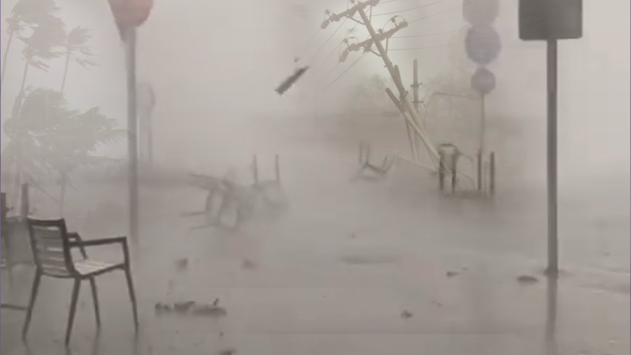 Scary Tornado Hits Spain - Ourense! Everything Flies and Swims