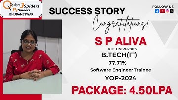 Placement Journey of B.Tech graduated as Software Engineer Trainee QSpiders | Bhubaneswar