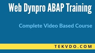 Web Dynpro ABAP Online Training - Part 1
