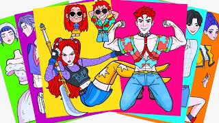 [🌈paper diy🌈] Save Me!!! HUNTRIX MIRA Rescue SAJA BOYS ABBY | KPOP DEMON HUNTERS Sticker Book |