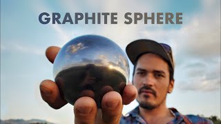 Shiny Graphite Ball Made From Clay And Graphite Dorodango