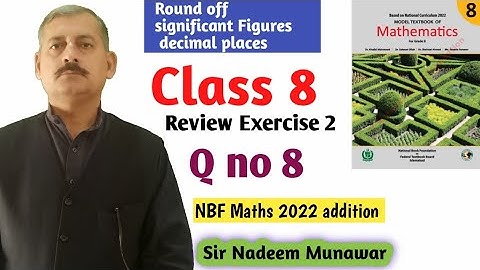 Class 8 Review Exercise 2 Q no 8 NBF Maths  federal  board New Book 2022  Sir Nadeem Munawar