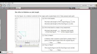 The effect of dilation on side length