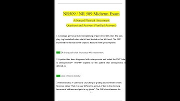 NR509/NR 509 Midterm Exam Study Guide Latest 2024/2025;Advanced Physical Assessment Questions#shorts