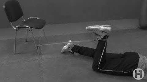 Laying Hamstring Curl with Band