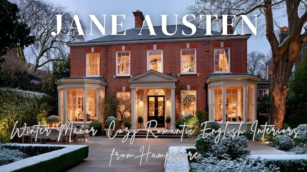 Уютные романтические английские интерьеры в стиле зимнего поместья Джейн Остин из Хэмпшира