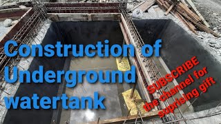 Underground RCC Watertank for a house