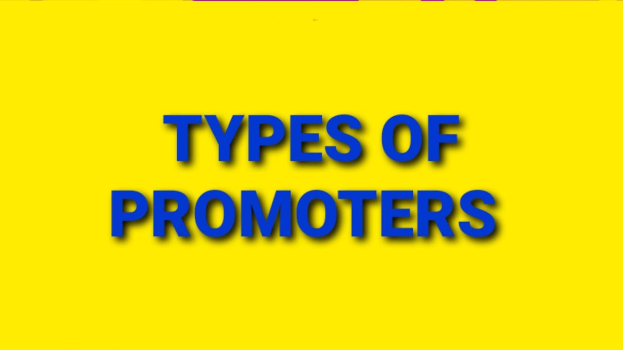 Types of promoters | MOHD SARFARAZ NAWAZ