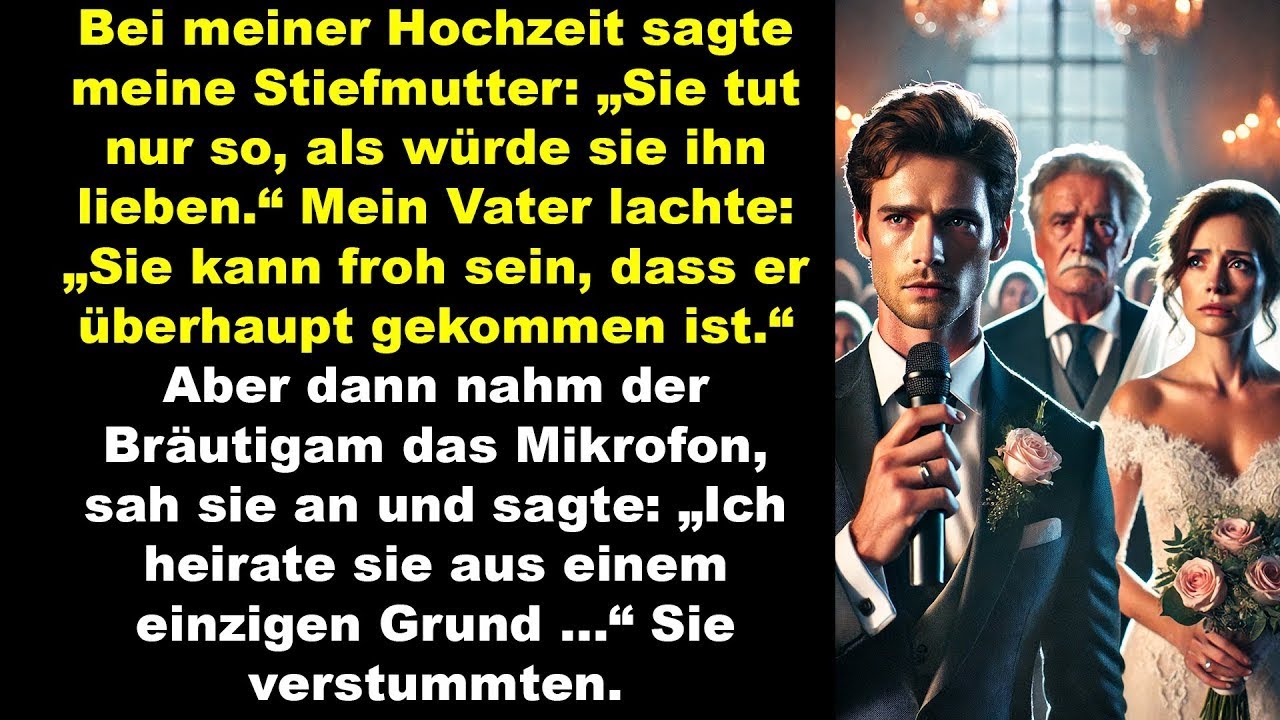 Bei der Hochzeit verspottet, brachte der Bräutigam mit einem Satz alle zum Schweigen