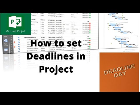 This video explains how to set Deadlines in Microsoft Project