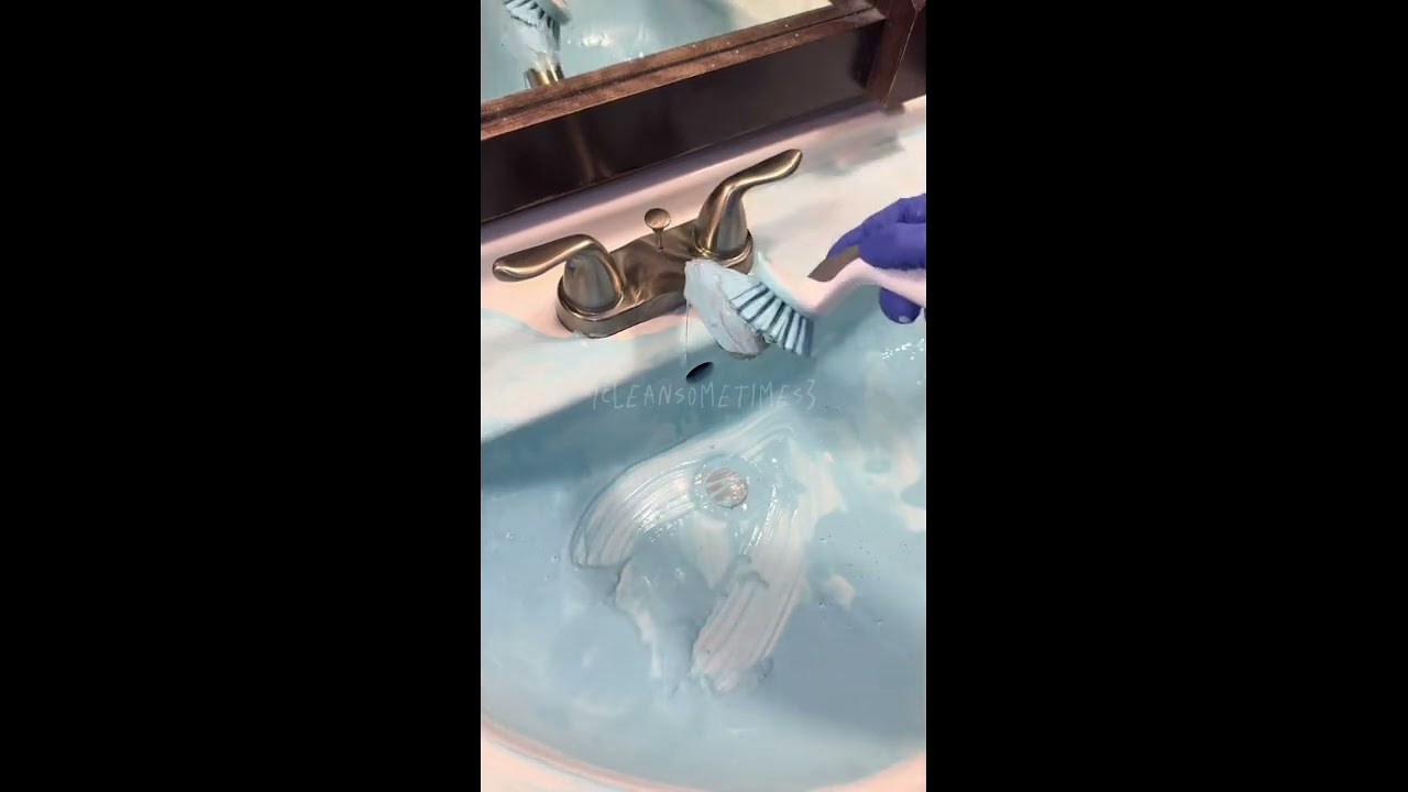 Homemade soft scrub sink clean 