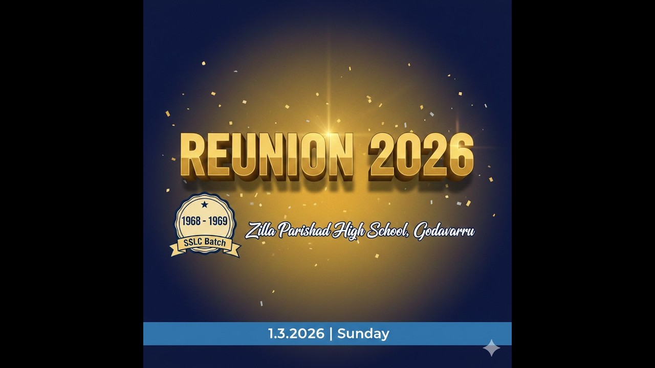 Zilla Parshid High School Godavarru 1968-1969 Reunion