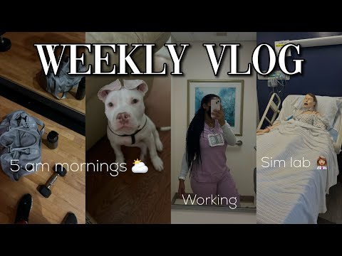 WEEK IN THE LIFE OF A NURSING STUDENT | BEING PRODUCTIVE, SIM DAY, JOB INTERVIEWS
