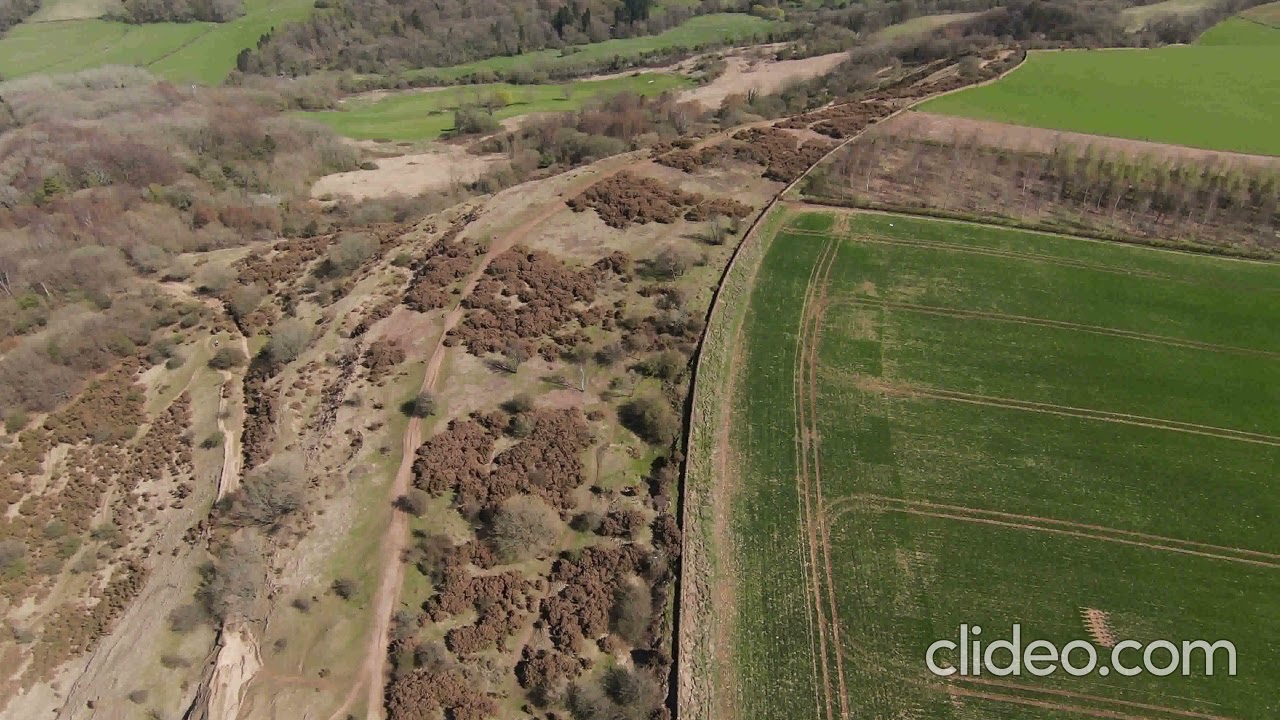 Charlton Kings Common on the Cotswolds escarpment. South West of England