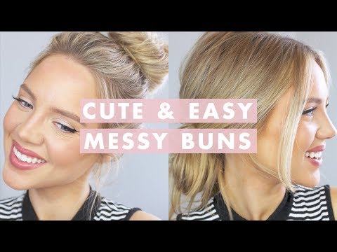 3 Cute & Easy Messy Buns | Luxy Hair