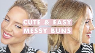 3 Cute & Easy Messy Buns | Luxy Hair