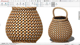 Exercise 50: How to make 'Interweave Pattern on a Basket' In Solidworks 2018