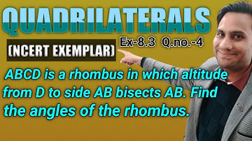 ABCD is a rhombus in which altitude from D to side AB bisects AB. Find the angles of the rhombus.