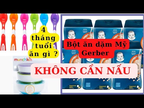 Bột ĂN DẶM Cho Trẻ 4 Tháng Tuổi | Bột ĂN DẶM Gerber của Mỹ | Dụng Cụ Bắt Đầu Ăn Dặm|#giadinhtuntun | Tổng quát các tài liệu liên quan các loại bột ăn dặm của vinamilk đúng nhất