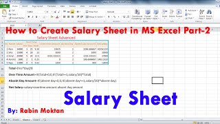 How to Create Salary Sheet in MS Excel || Salary Statement in Excel Nepali Part-2 By Rabin Moktan