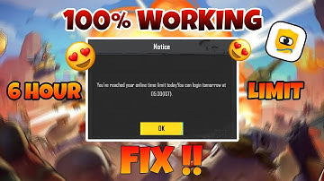 BGMI 6 HOURS LIMIT SOLUTION 🥰 HOW TO REMOVE TIME LIMIT IN BGMI | ANDROID & IOS |4.1 UPDATE | PUBG