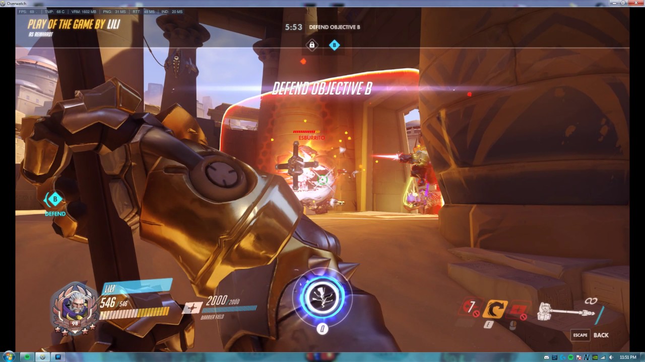 Reinhardt Sextuple kill?