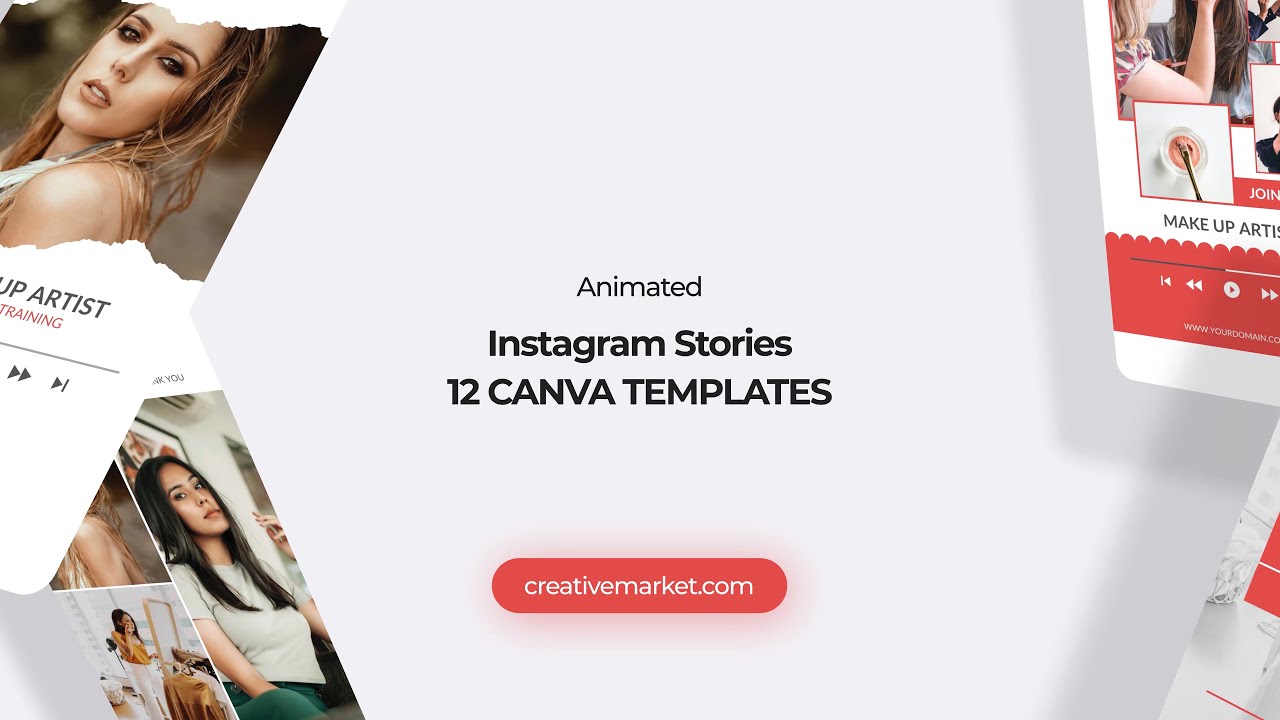 12 Animated Instagram Stories CANVA templates pack - 5