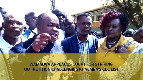 Wamalwa applauds court for striking out petition challenging Khaemba