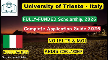 University of Trieste Application 2026: Fully Funded No IELTS!