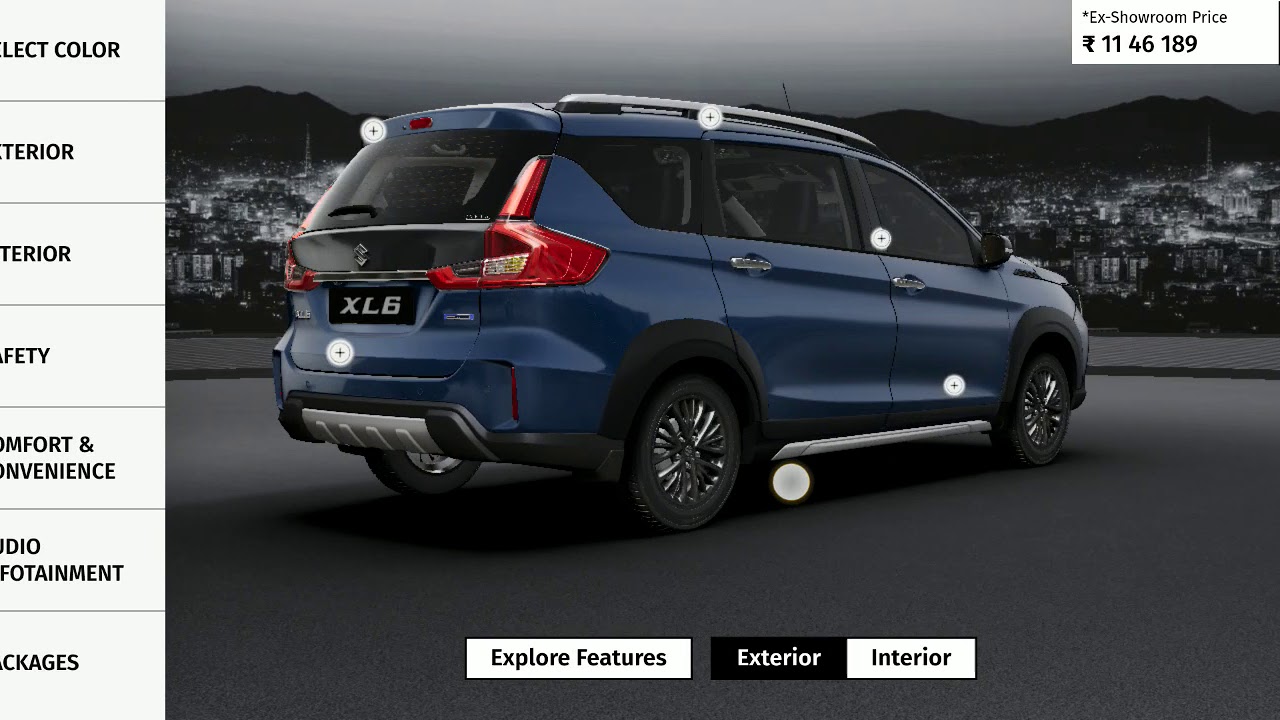 XL6 accessories version fully loaded alpha model Nexa blue colour YouTube