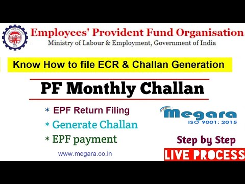 How to File Online #ECR/ #PF_Return/ #EPF Challan Generation/ #TRRN #EPFO. (Part 2) Megara Infotech - video from Megara Infotech